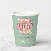 Geboren 1965 Retro-Party-Dekor Pappbecher (Vorderseite)