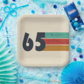 Geboren 1965 Vintage 60. Geburtstagsgeschenk Pappteller (Party)