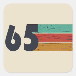 Geboren 1965 Vintage 60. Geburtstagsgeschenk Quadratischer Aufkleber