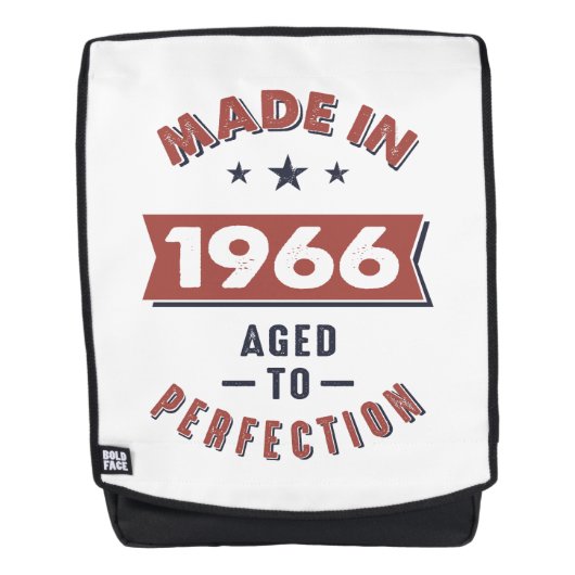 Geboren 1966 Geburtstag Rucksack (Vorderseite)