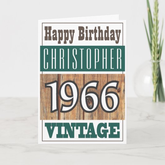 Geboren 1966 Grußkarte Karte (Vorderseite)