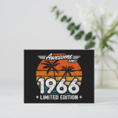 Geboren 1966 Limited Edition Retro Phantastisch se Postkarte (Stehend Vorderseite)