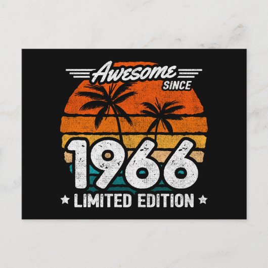 Geboren 1966 Limited Edition Retro Phantastisch se Postkarte (Vorderseite)