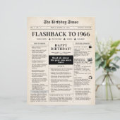 Geboren 1966 Mock Newspaper (Stehend Vorderseite)