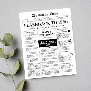 Geboren 1966 Mock Newspaper