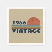 Geboren 1966 Vintager Geburtstag Serviette (Vorderseite)