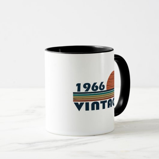 Geboren 1966 Vintager Geburtstag Tasse (VorderseiteRechts)