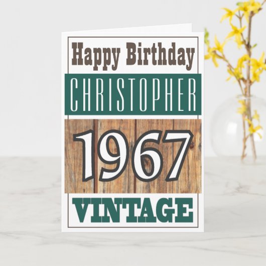 Geboren 1967 Grußkarte Karte (Gelbe Blume)