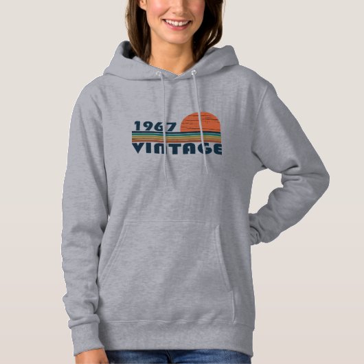 Geboren 1967 Vintage Geburtstagsgeschenke Hoodie (Vorderseite)