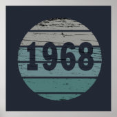 geboren 1968 klassischer Sonnenuntergang Poster (Vorne)