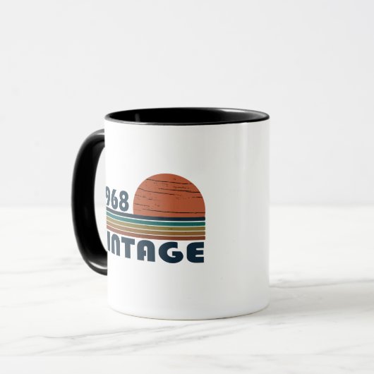 Geboren 1968 Vintager Geburtstag Tasse (Vorderseite Links)