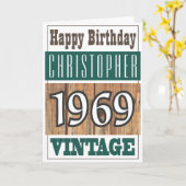 Geboren 1969 Grußkarte Karte (Gelbe Blume)