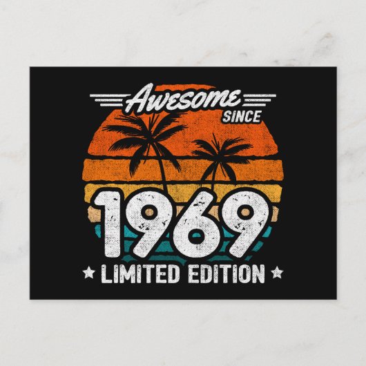 Geboren 1969 Limited Edition Retro Phantastisch se Postkarte (Vorderseite)