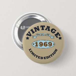 Geboren 1969 Vintage Geburtstagsgeschenke Button