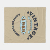 Geboren 1969 Vintage Geburtstagsgeschenke Fleecedecke (Vorderseite (Horizontal))