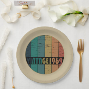Geboren 1969 Vintage Geburtstagsgeschenke Pappteller