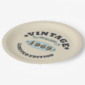 Geboren 1969 Vintage Geburtstagsgeschenke Pappteller (Schrägansicht)