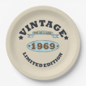 Geboren 1969 Vintage Geburtstagsgeschenke Pappteller (Vorderseite)