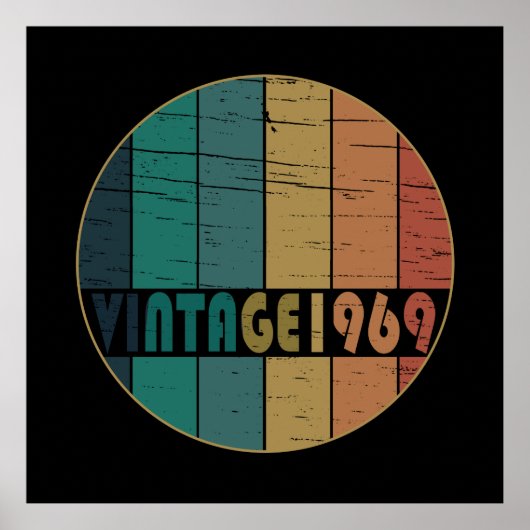 Geboren 1969 Vintage Geburtstagsgeschenke Poster (Vorne)