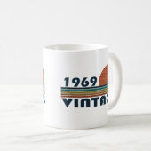 Geboren 1969 Vintager Geburtstag Kaffeetasse (VorderseiteRechts)