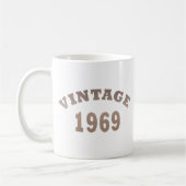 Geboren 1969 Vintager Geburtstag Kaffeetasse (Links)