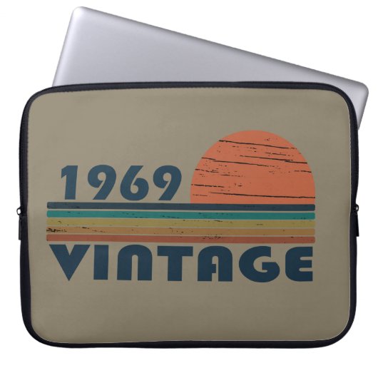 Geboren 1969 Vintager Geburtstag Laptopschutzhülle (Vorderseite)