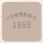 Geboren 1969 Vintager Geburtstag Rechteckiger Pappuntersetzer (Vorderseite)