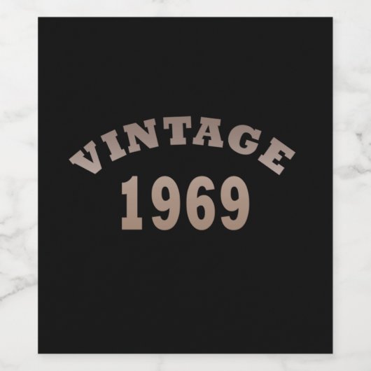 Geboren 1969 Vintager Geburtstag Weinetikett (Einzelnes Label)