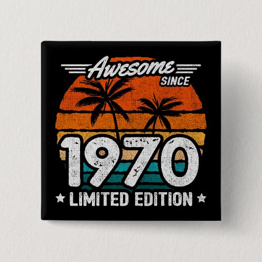 Geboren 1970 Limited Edition Retro Phantastisch se Button (Vorderseite)