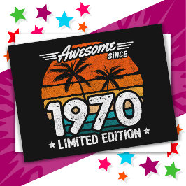 Geboren 1970 Limited Edition Retro Phantastisch se Postkarte