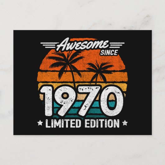 Geboren 1970 Limited Edition Retro Phantastisch se Postkarte (Vorderseite)