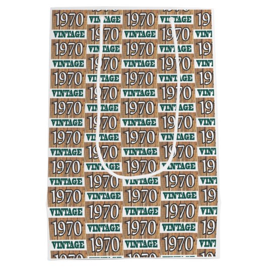 Geboren 1970 Mittelgeschenktasche Mittlere Geschenktüte (Rückseite)