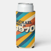 Geboren 1970 Personalisierter Can Cooler - Retro 7 Selters Dosenkühler (Seltzer Vorderseite)