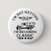 geboren 1970 Vintage Geburtstagsgeschenke Button (Vorderseite)