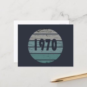 Geboren 1970 Vintage Geburtstagsgeschenke Feiertagspostkarte