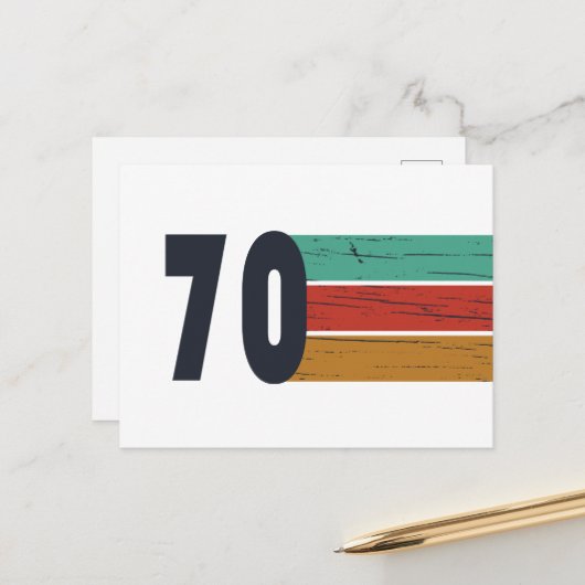 Geboren 1970 Vintage Geburtstagsgeschenke Feiertagspostkarte (Vorderseite/Rückseite Beispiel)