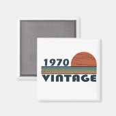 Geboren 1970 Vintager Geburtstag Magnet (Vorderseite/Rückseite)
