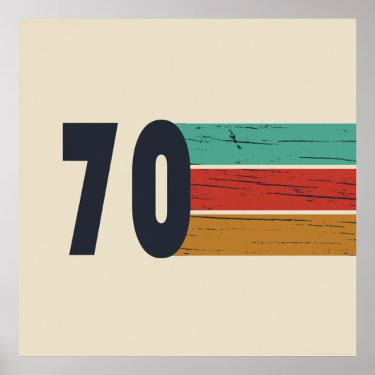 Geboren 1970 Vintager Geburtstag Poster (Vorne)