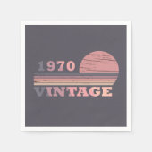 Geboren 1970 Vintager Geburtstag Serviette (Vorderseite)