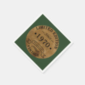 Geboren 1970 Vintager Geburtstag Serviette (Ecke)