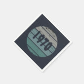 Geboren 1970 Vintager Geburtstag Serviette (Ecke)