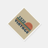 Geboren 1970 Vintager Geburtstag Serviette (Ecke)