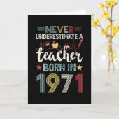 Geboren 1971 50. Geburtstagsgeschenkunterricht Karte (Gelbe Blume)