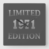 Geboren 1971 53. quadratische wanduhr (Vorderseite)