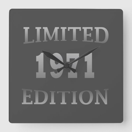 Geboren 1971 53. quadratische wanduhr (Vorderseite)