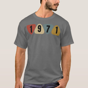 Geboren 1971 Geburtstag des Gitarrist Plektrum Mus T-Shirt
