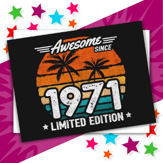 Geboren 1971 Limited Edition Retro Phantastisch se Postkarte