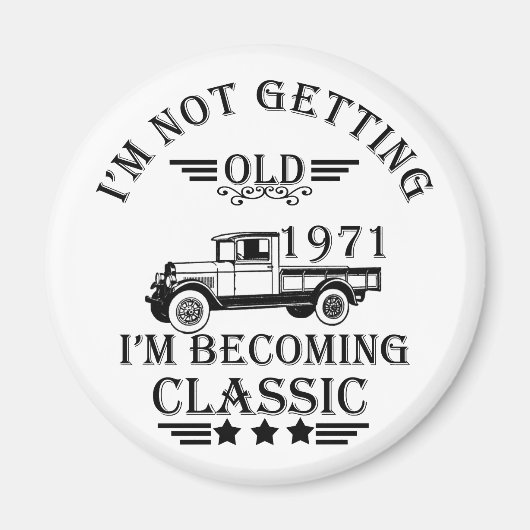 geboren 1971 Vintage Geburtstagsgeschenke Magnet (Vorne)