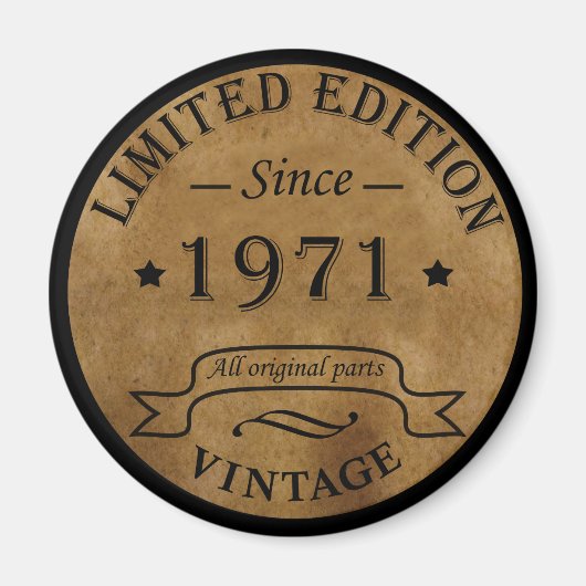 Geboren 1971 Vintager Geburtstag Magnet (Vorne)