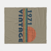 Geboren 1971 Vintages Geburtstagsgeschenk Fleecedecke (Vorderseite (Horizontal))